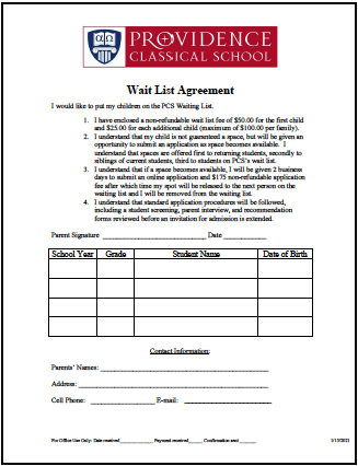 Waitlist