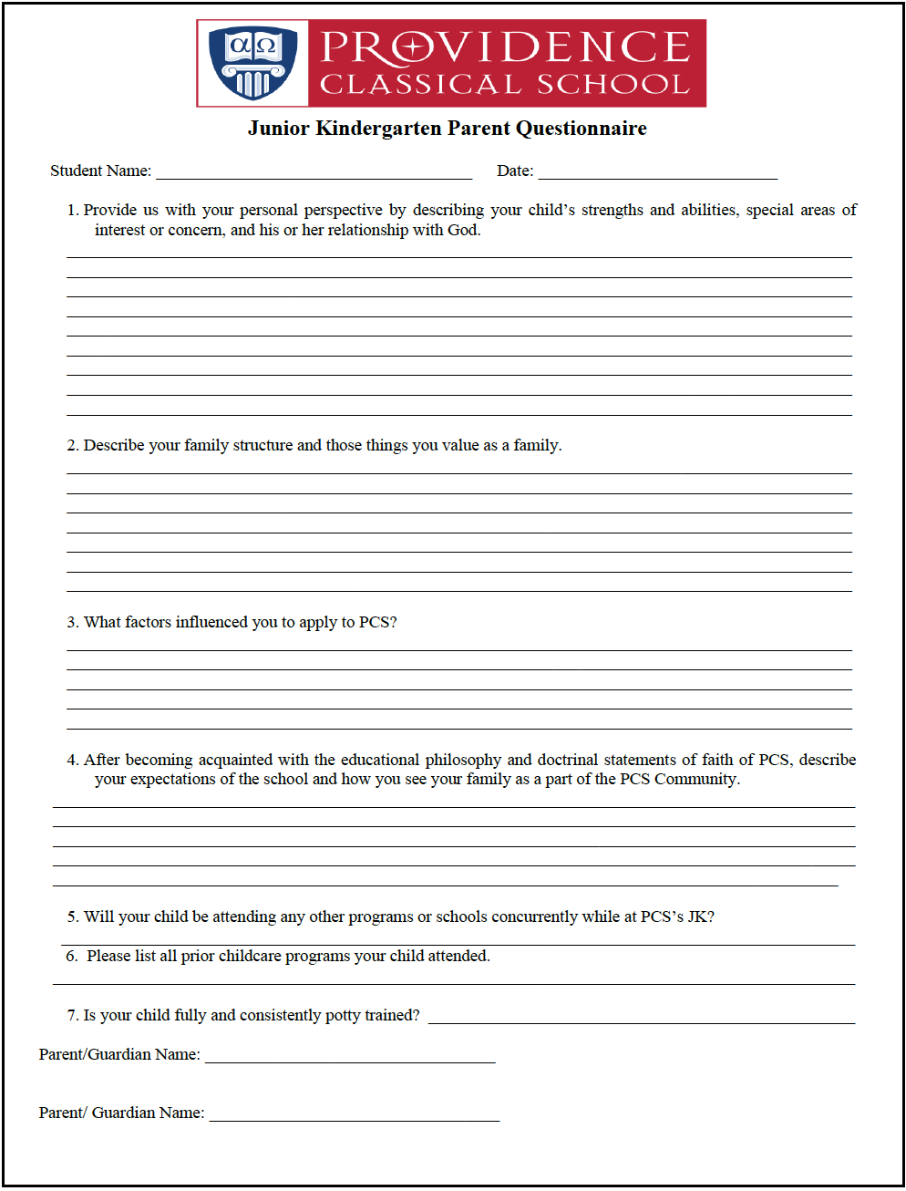 Parent Questionnaire